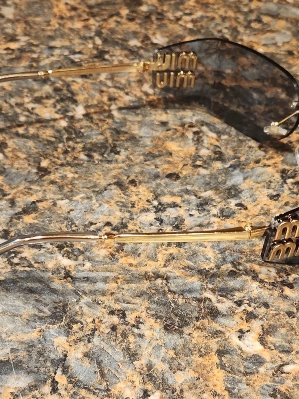 Gold Frame Sunglasses with Gradient Smoke Lenses